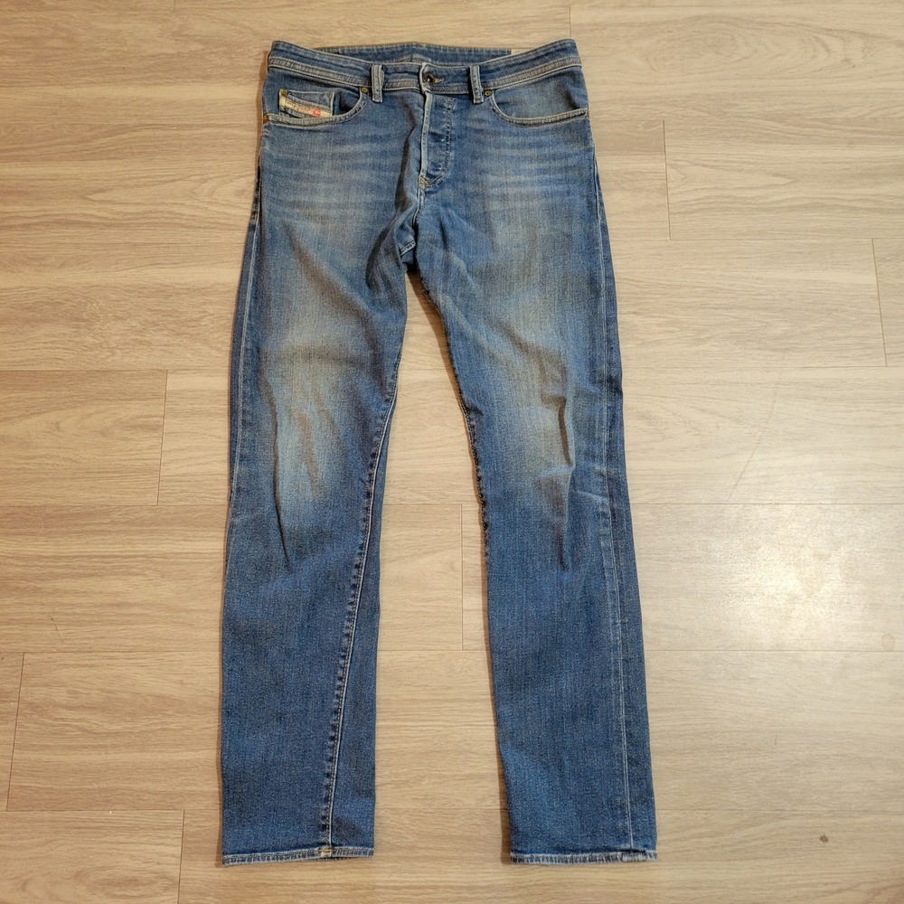 Diesel Buster Regular Slim-Tapered Jeans Mens W31 L32 Wash 0837L Stretch Blue